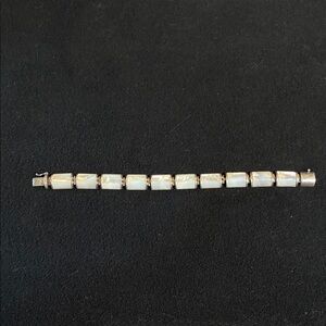 Sterling Silver & Mother of Pearl White Bracelet